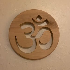Om Symbol wall art. recycled birch wood. Yoga deco